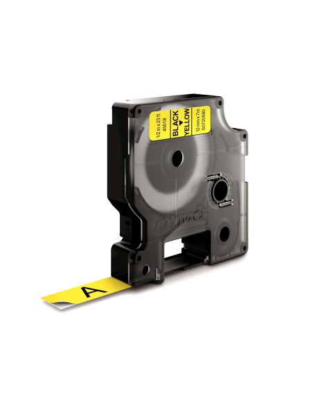 DYMO D1 - Etiquetas estándar - Negro sobre amarillo - 12mm x 7m