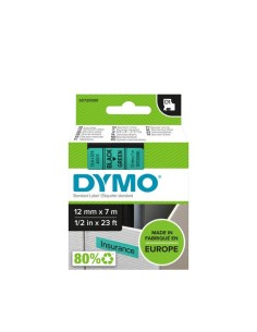 DYMO D1 - Etiquetas estándar - Negro sobre verde - 12mm x 7m 2