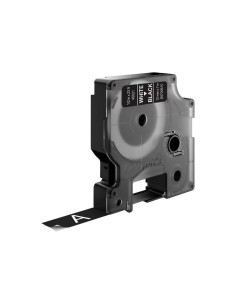 DYMO D1 - Etiquetas estándar - Blanco sobre negro - 12mm x 7m
