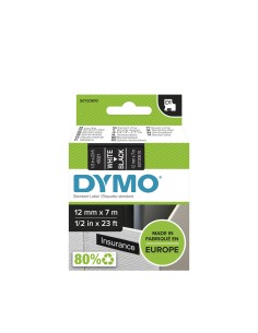 DYMO D1 - Etiquetas estándar - Blanco sobre negro - 12mm x 7m 2