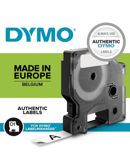 DYMO D1 - Etiquetas estándar - Negro sobre blanco - 6mm x 7m