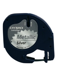 DYMO S0721730 cinta para impresora de etiquetas Negro sobre metálico