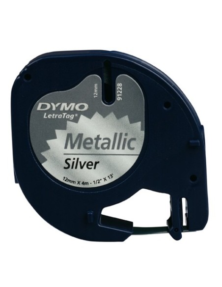 DYMO S0721730 cinta para impresora de etiquetas Negro sobre metálico