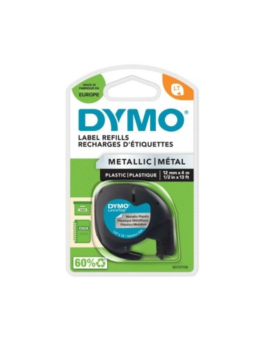 DYMO S0721730 cinta para impresora de etiquetas Negro sobre metálico