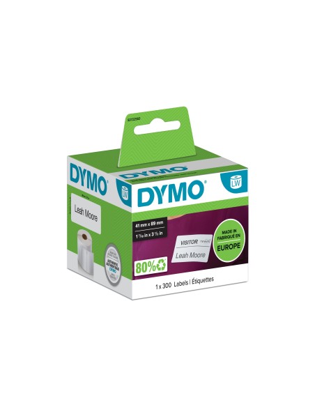 DYMO LW -Etiquetas para tarjetas de identifi cación de tamaño pequeño - 41 x 89 mm - S0722560