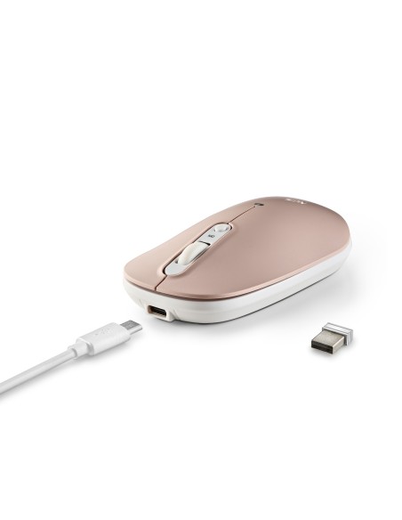 NGS SHELL RB ratón Oficina Ambidextro RF Wireless + Bluetooth Óptico 1600 DPI