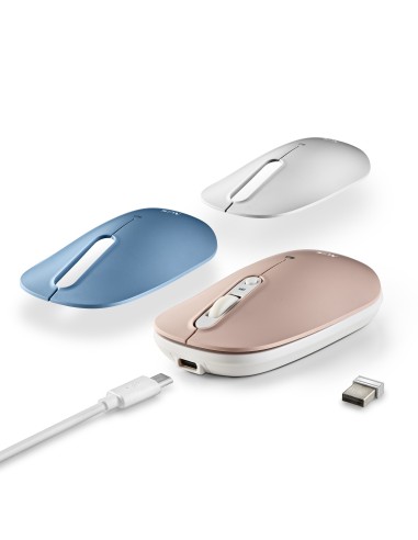 NGS SHELL RB ratón Oficina Ambidextro RF Wireless + Bluetooth Óptico 1600 DPI