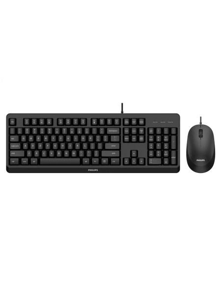 Philips 2000 series SPT6207BL 16 teclado Ratón incluido Universal USB QWERTY Inglés Negro