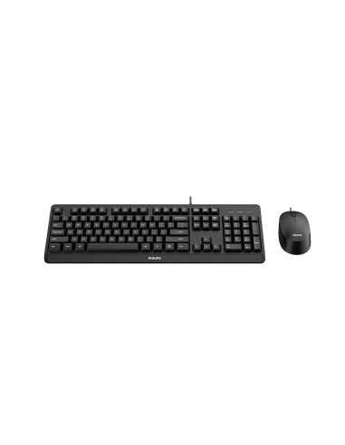 Philips 2000 series SPT6207BL 16 teclado Ratón incluido Universal USB QWERTY Inglés Negro