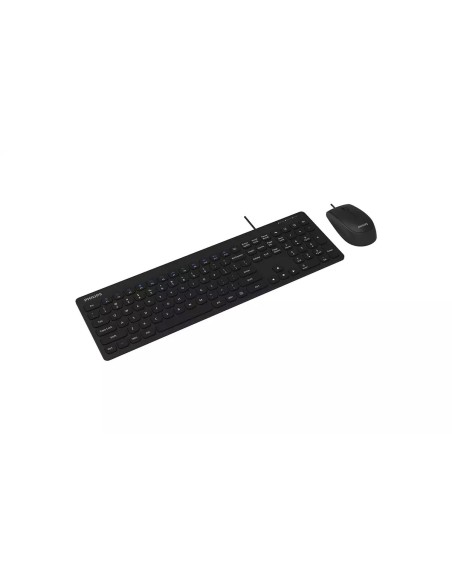 Philips 2000 series SPT6207BL 16 teclado Ratón incluido Universal USB QWERTY Inglés Negro