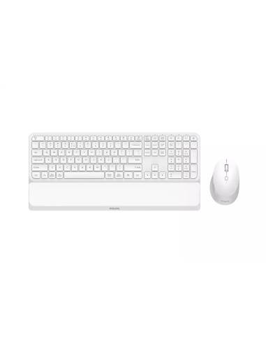 Philips 6000 series SPT6607W 16 teclado Ratón incluido Universal RF Wireless + Bluetooth QWERTY Inglés Blanco