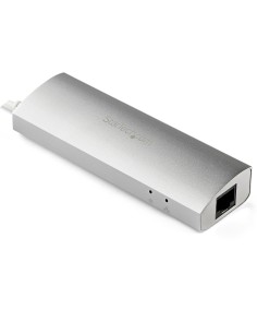 StarTech.com Hub Ladrón USB 3.0 de 3 Puertos con Adaptador de Red Ethernet Gigabit - Hub Concentrador USB-A - Alimentado por el 2