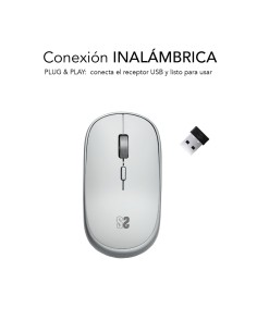 SUBBLIM Ratón Inalámbrico Mini Wireless Mini Mouse Silver 2