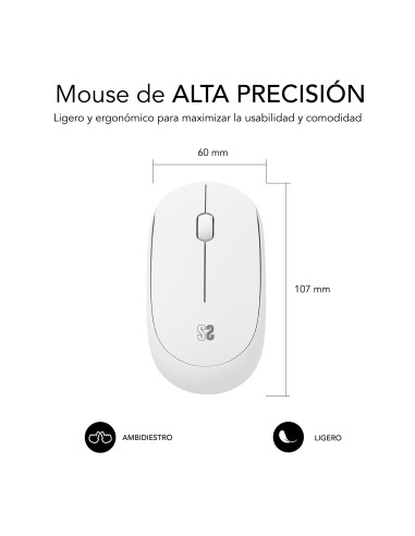 SUBBLIM Alfombrilla con Ratón Harmony Pack Mousepad XL + Wireless Mouse Purple