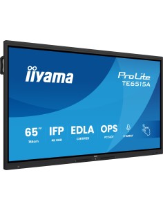 iiyama TE6515A-B1AG pantalla de señalización Panel plano interactivo 163,8 cm (64.5") Wifi 550 cd   m² 4K Ultra HD Negro