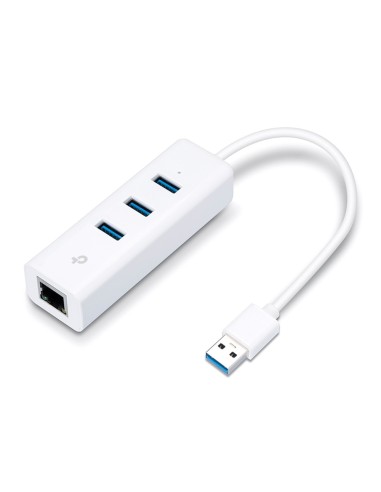 TP-Link UE330 base para portátil y replicador de puertos Alámbrico USB 3.2 Gen 1 (3.1 Gen 1) Type-A Blanco