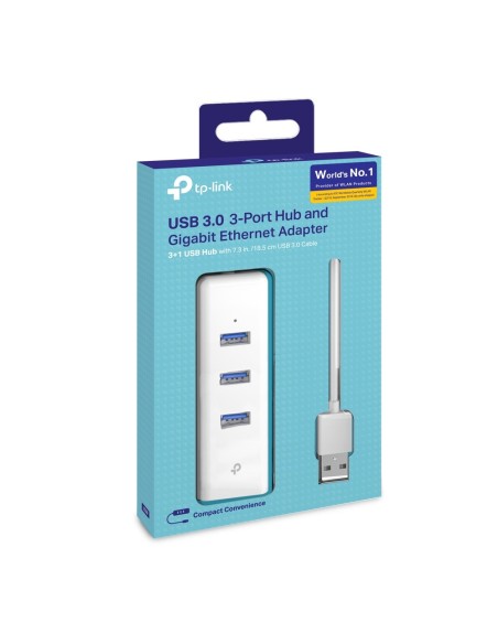 TP-Link UE330 base para portátil y replicador de puertos Alámbrico USB 3.2 Gen 1 (3.1 Gen 1) Type-A Blanco
