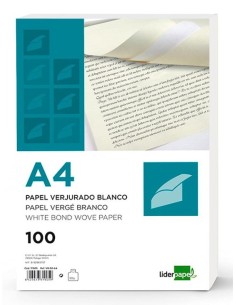 Liderpapel Papel Verjurado. 100 hojas
