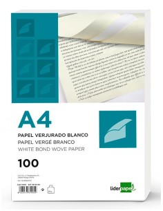 Liderpapel VJ04 papel para impresora de inyección de tinta A4 (210x297 mm) 100 hojas Blanco