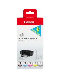 Canon 1034B013 cartucho de tinta 5 pieza(s) Original Rendimiento estándar Cian, Gris, Magenta, Foto negro, Amarillo