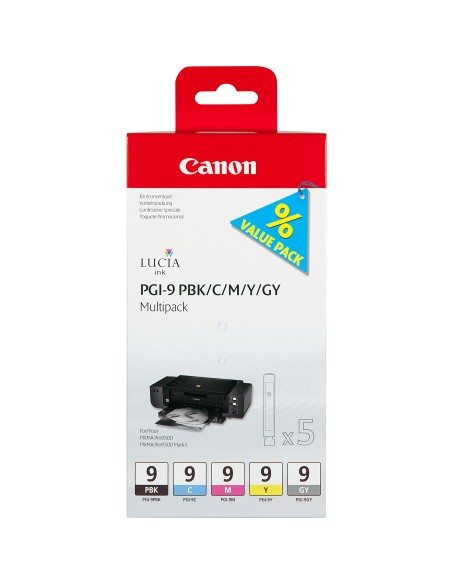 Canon 1034B013 cartucho de tinta 5 pieza(s) Original Rendimiento estándar Cian, Gris, Magenta, Foto negro, Amarillo