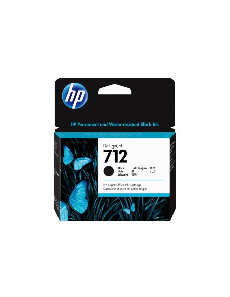 HP Cartucho de Tinta DesignJet 712 negro de 80 ml