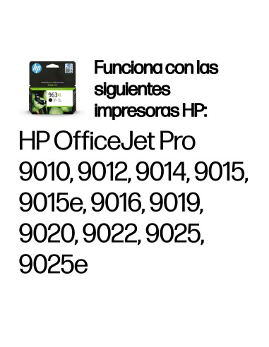 HP Cartucho de tinta Original 963XL negro de alta capacidad