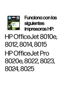 HP Cartucho de tinta Original 912XL cian de alta capacidad 2