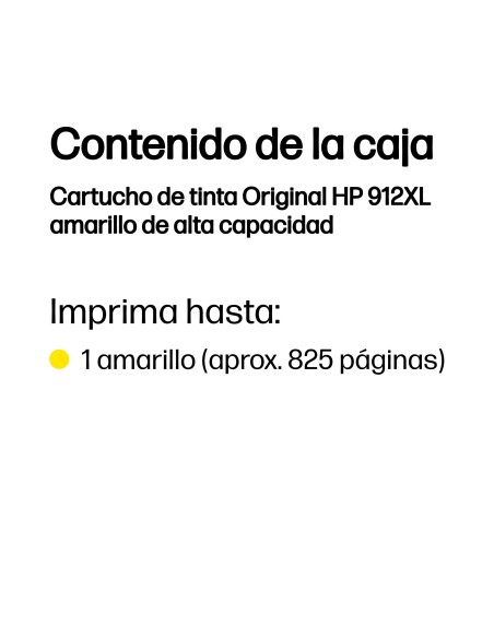 HP Cartucho de tinta Original 912XL amarillo de alta capacidad