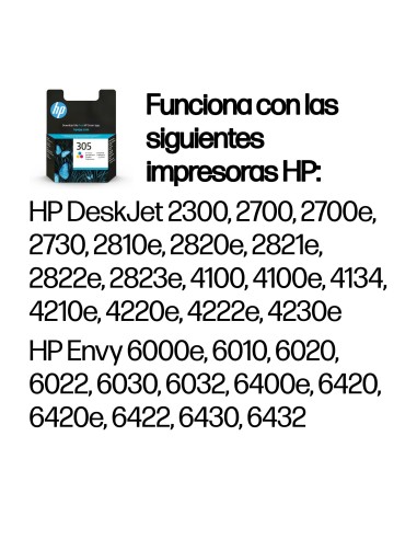 HP Cartucho de tinta Original 305 tricolor