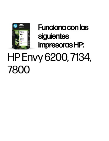 HP Paquete de 2 cartuchos de tinta Original 303 negro tricolor