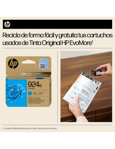 HP Cartucho de Tinta Original EvoMore 924e cian