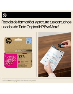 HP Cartucho de Tinta Original EvoMore 937e magenta 2