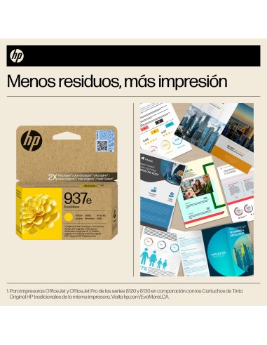 HP Cartucho de Tinta Original EvoMore 937e amarilla