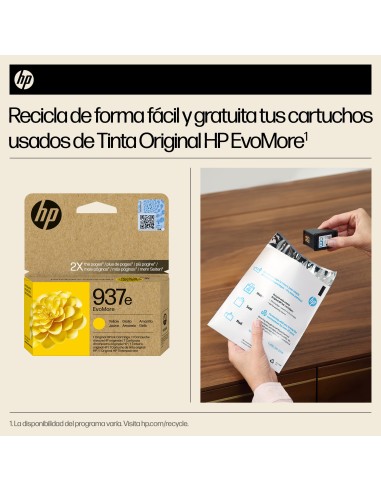HP Cartucho de Tinta Original EvoMore 937e amarilla