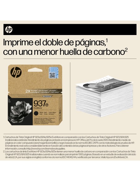 HP Cartucho de Tinta Original EvoMore 937e negra