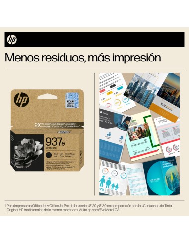 HP Cartucho de Tinta Original EvoMore 937e negra
