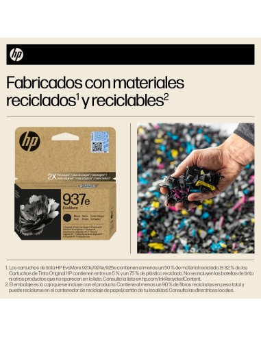 HP Cartucho de Tinta Original EvoMore 937e negra