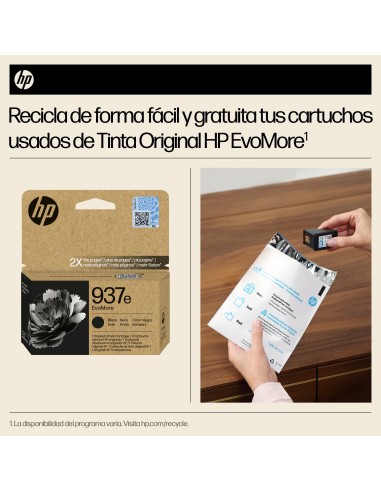 HP Cartucho de Tinta Original EvoMore 937e negra