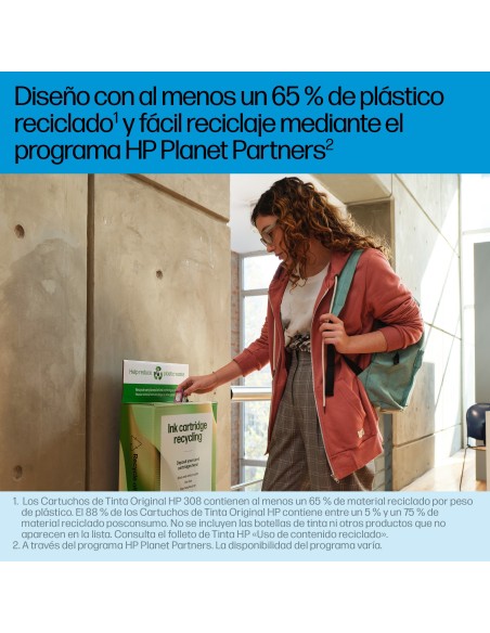 HP Cartucho de Tinta Original 308 tricolor