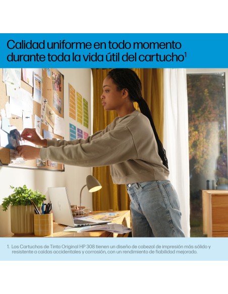 HP Cartucho de Tinta Original 308 negra