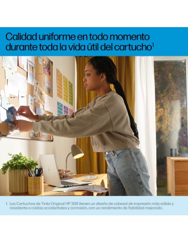 HP Cartucho de Tinta Original 308 negra