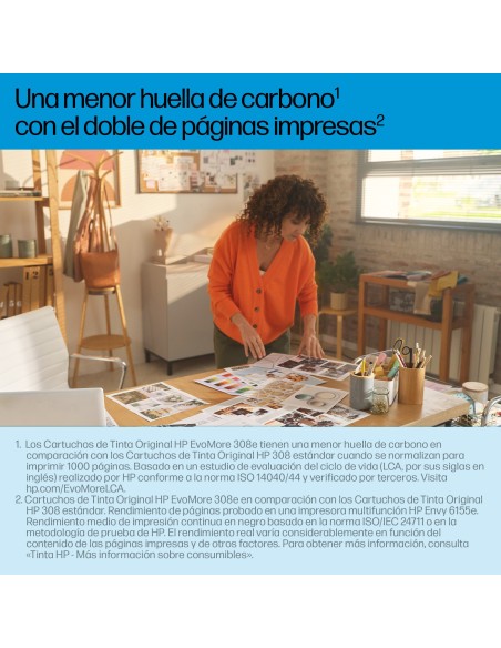HP Cartucho de Tinta Original EvoMore 308e negra