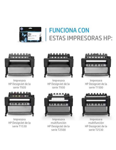 HP Cartucho de tinta DesignJet 727 amarillo de 130 ml