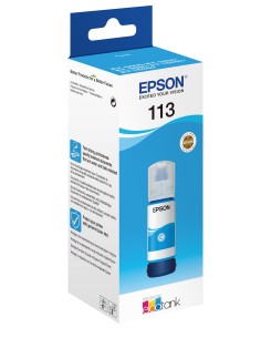 Epson 113 EcoTank Pigment Cyan ink bottle 2