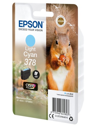 Epson Squirrel Singlepack Light Cyan 378 Claria Photo HD Ink