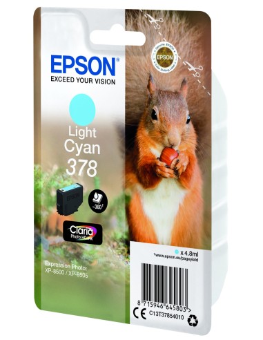 Epson Squirrel Singlepack Light Cyan 378 Claria Photo HD Ink