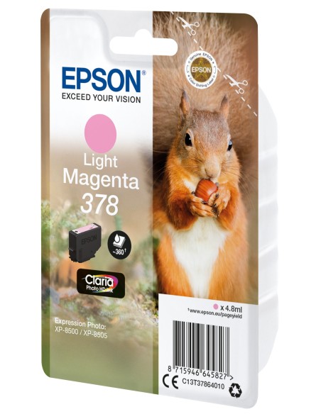 Epson Squirrel Singlepack Light Magenta 378 Claria Photo HD Ink