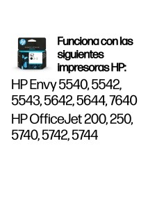 HP Cartucho de tinta original 62 negro 2
