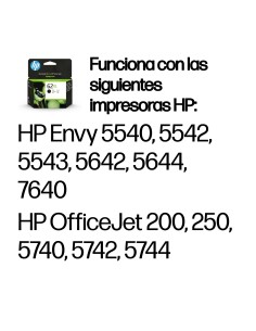 HP Cartucho de tinta original 62XL de alta capacidad negro 2